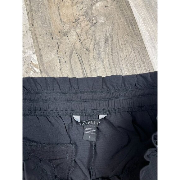 Athleta Trekkie High Rise Parachute Pants Size 4 Black Zip Ankle Elastic Waist - Picture 7 of 12